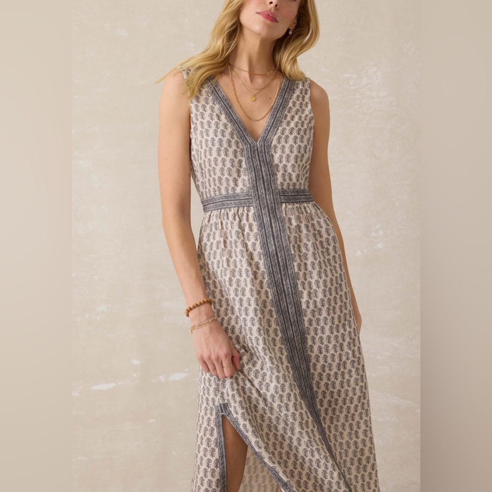 Faherty Macey Linen Dress NWT